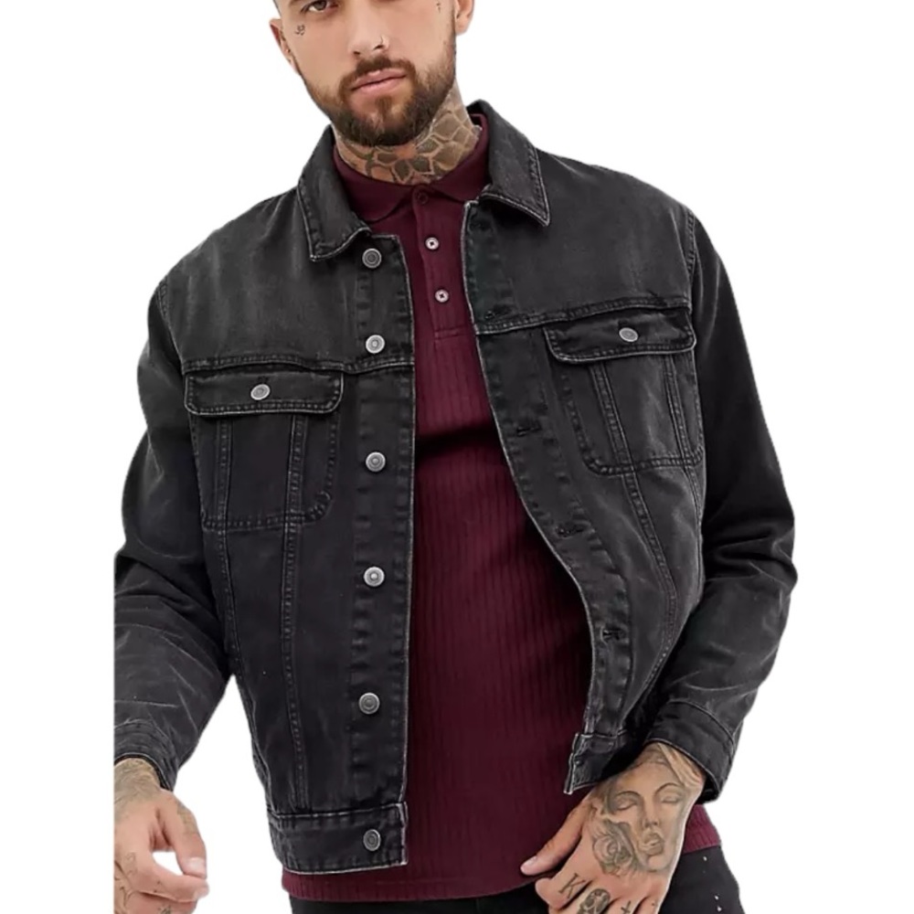 ASOS Men’s Denim Jacket Black Medium